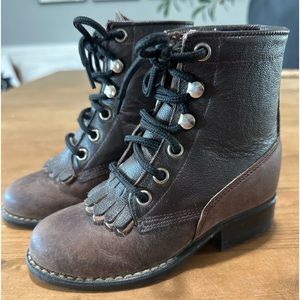 Used old west lace up toddler cowgirl boots size 9